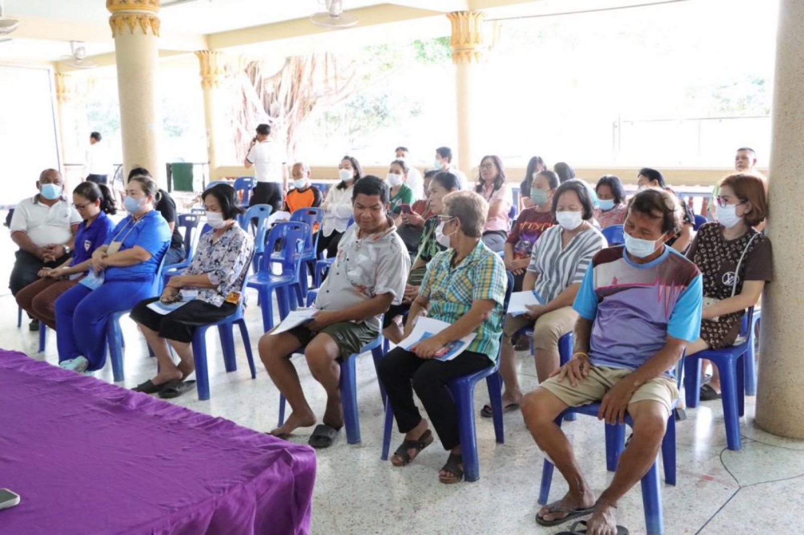 ประชุมประชาคมหมู่บ้านในเขตเทศบาลตำบลนาจอมเทียน ประจำปีงบประมาณ พ.ศ. 2566 ( หมู่ที่ 4 )