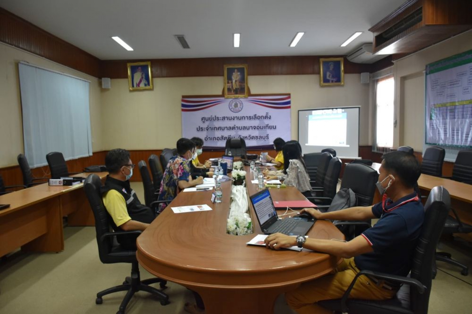 ประชุม Zoom Meeting เพื่อรับการประเมินรางวัลองค์กรปกครองส่วนท้องถิ่นที่มีการบริหารจัดการที่ดี