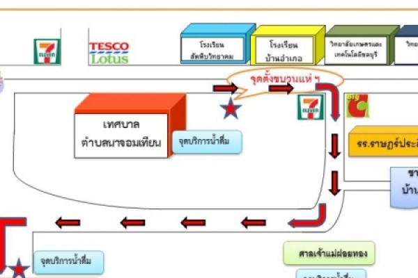 ประชาสัมพันธ์ เส้นทางเดินขบวนรถแห่ประเพณีวันไหลท้องถิ่น ประจำปี ๒๕๖๖