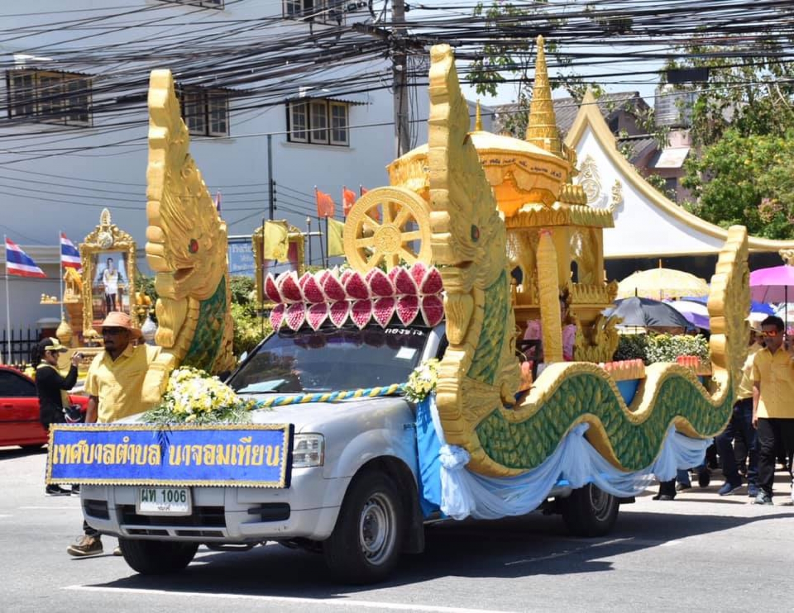  งานประเพณีแห่เทียนพรรษา เทศบาลตำบลนาจอมเทียน ประจำปี 2562