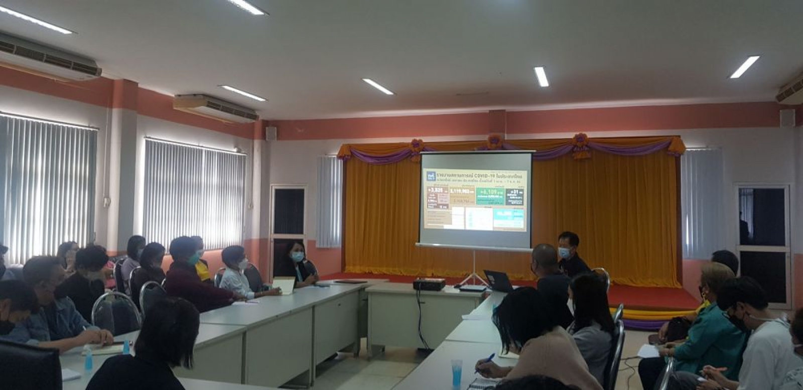 การประชุมเฝ้าระวังป้องกันโรคติดเชื้อไวรัสโคโรนา 2019 ในสถานประกอบการร้านอาหาร